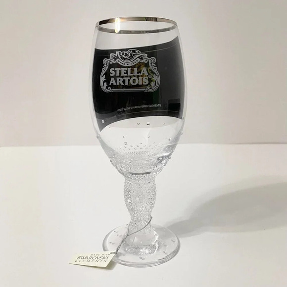 Swarovski Crystal Stella Artois Chalice Goblet Glass Limited Edition Worn Box - Picture 7 of 16